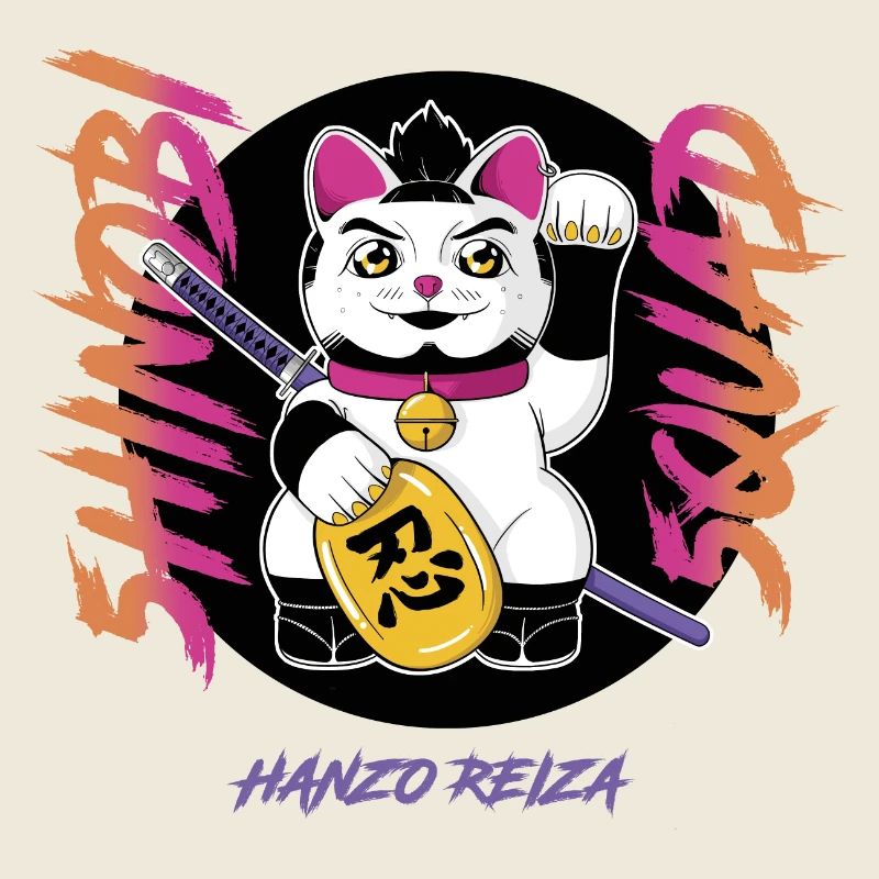 Crazy Cat Shinobi Tee White