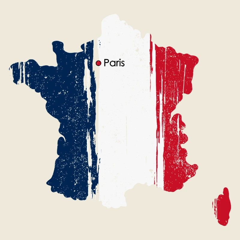 Paris Pinselstrich Flagge Frankreich