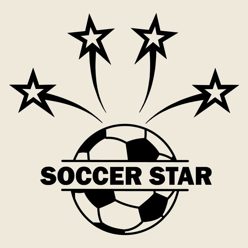 Fußballstar mit vier Sternen und einer Aussparung