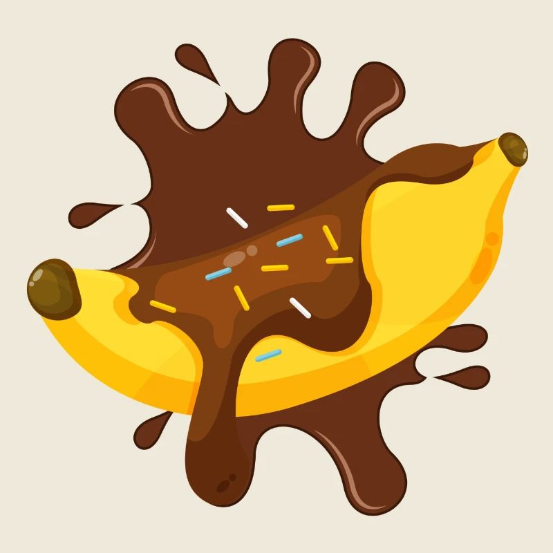 chocolate, chocolate fan, banana split