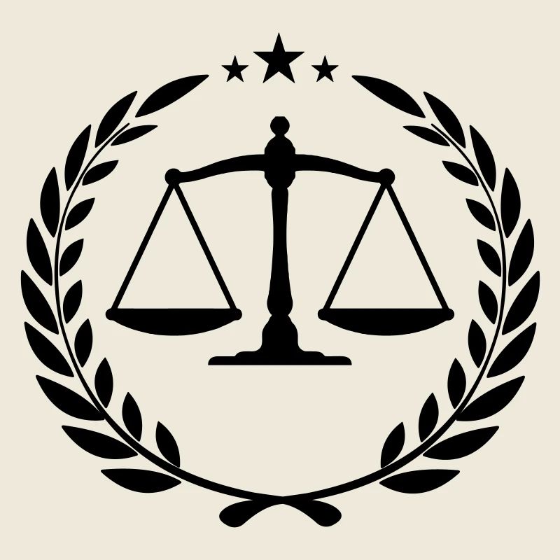 Scale in laurel wreath