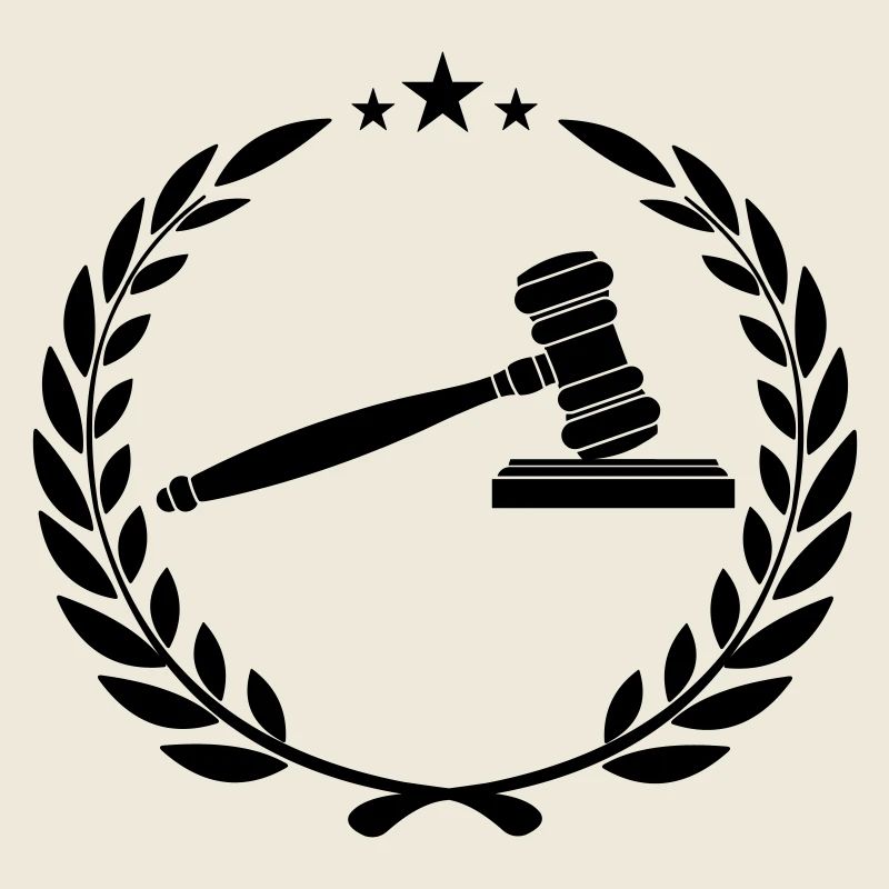 Dish hammer in laurel wreath
