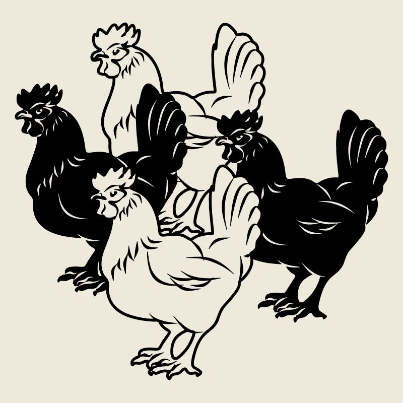 Chickens four pieces