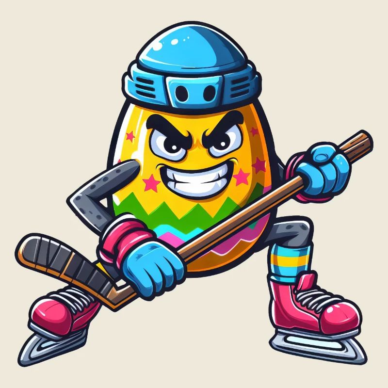 Easter Egg Hockey Design | hockey player