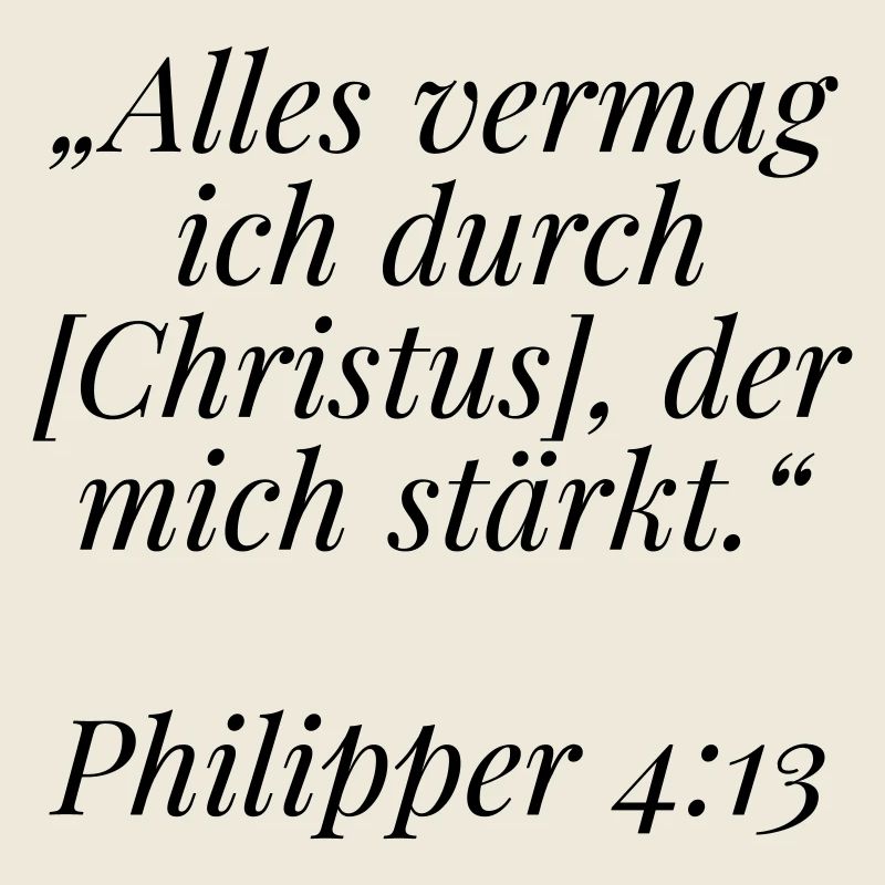 Philipper 4:13 Bibelvers: Alles vermag ich