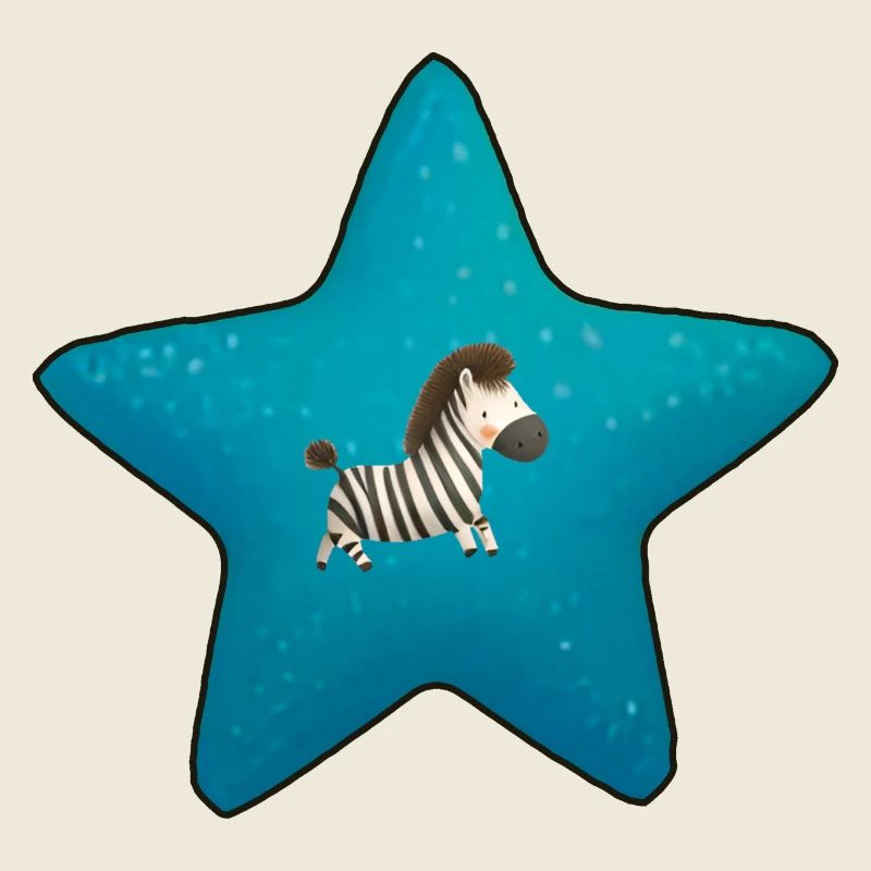 Cute baby zebra on star kids