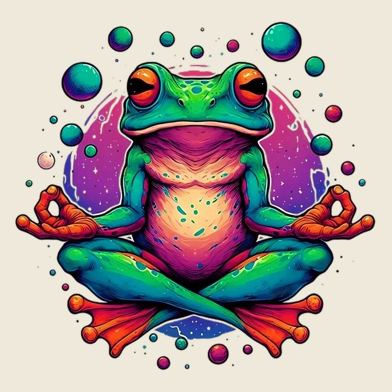 Grenouille en méditation