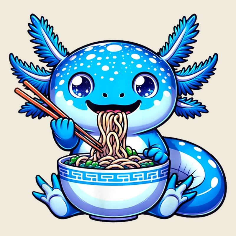 Blaue Nudeln Drachen Essstäbchen