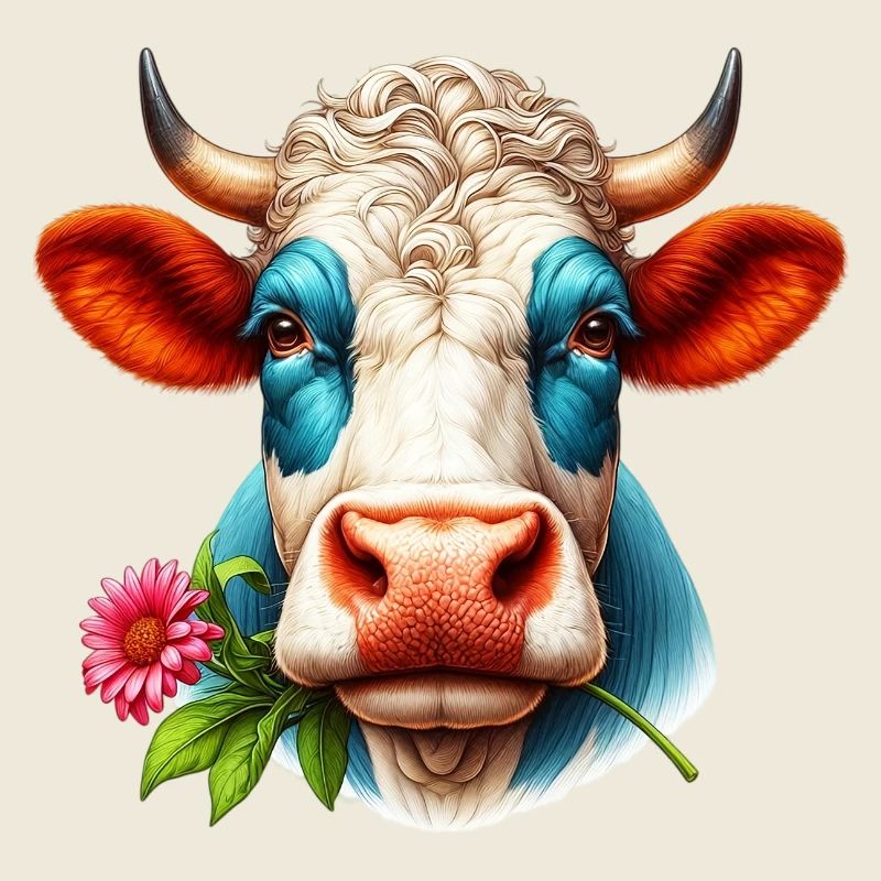 Blumen aus Kuh