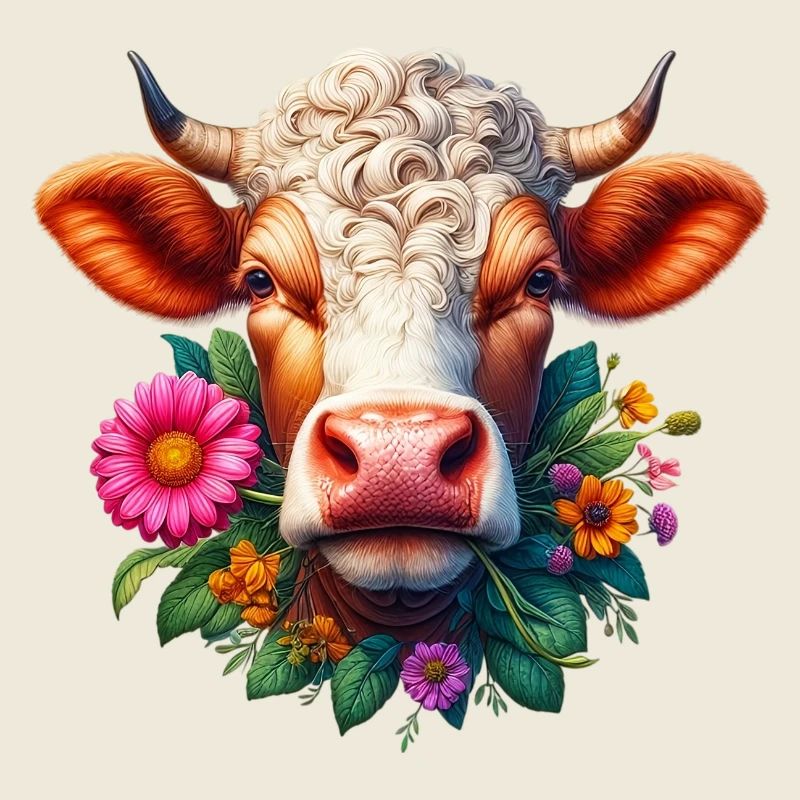 Blumen aus Kuh