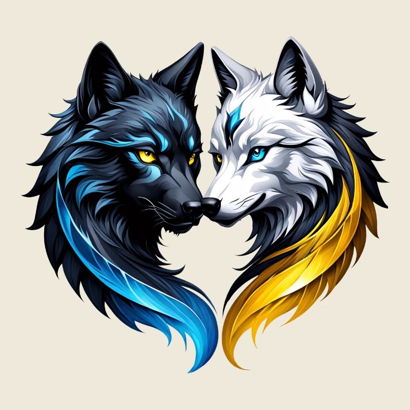Majestätische Wolfsköpfe.