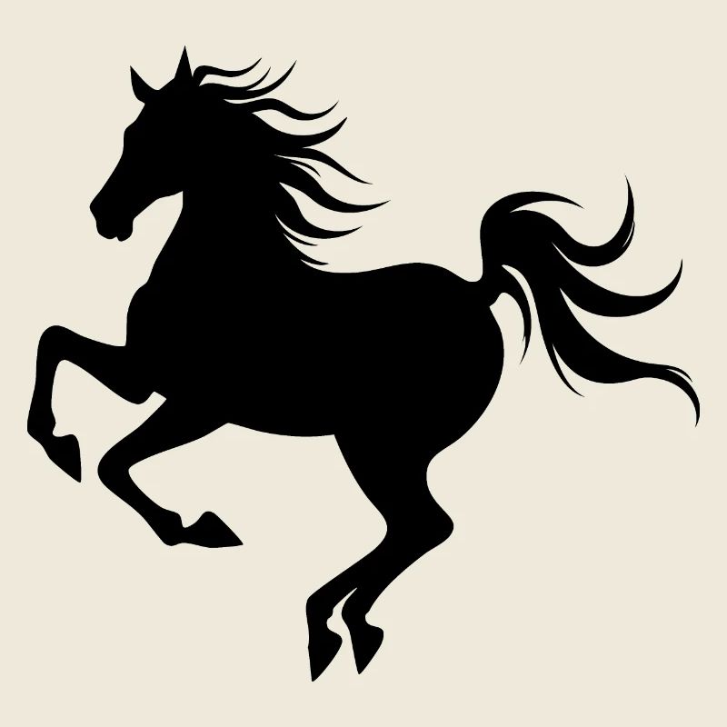 Anmutige Pferdesilhouette in Bewegung