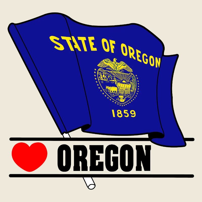 Flagge Oregon Herz OREGON