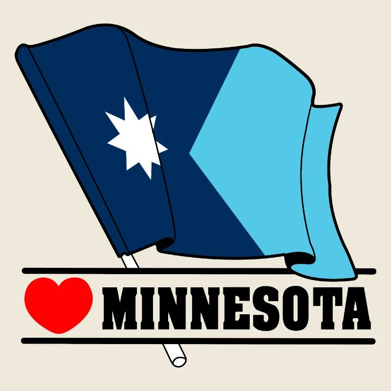 Drapeau Minnesota coeur MINNESOTA