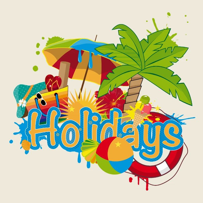 Buntes Sommer Graffiti Holidays