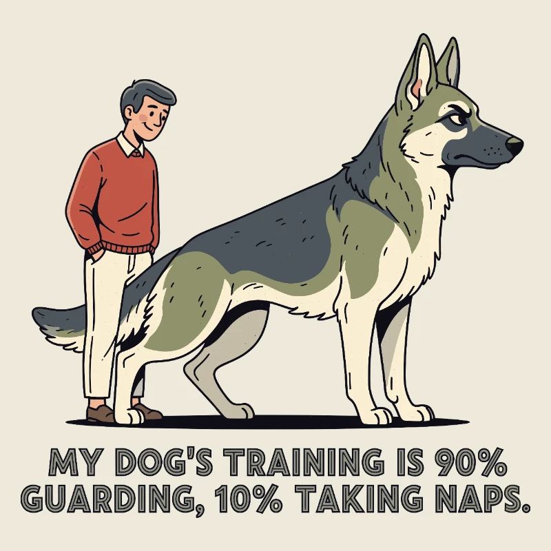 My dog's training: 90% guarding, 10%...