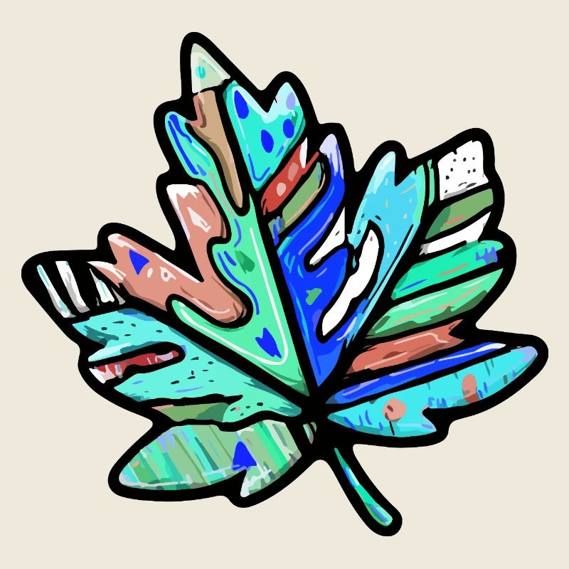 Ahorn Blatt Bunt Symbol
