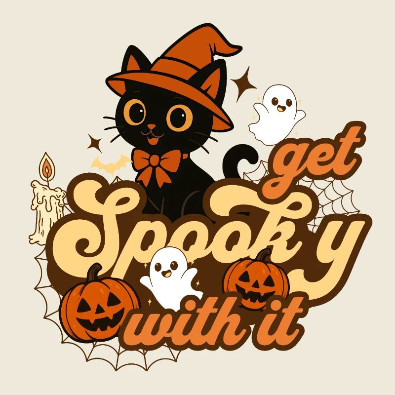 Whimsical Halloween Cat Design