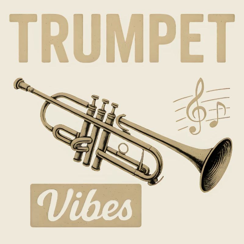 Conception pittoresque de trompette avec ambiance