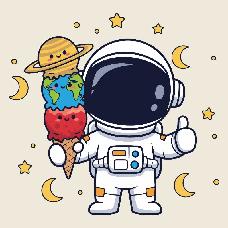 Astronaut Artwork Food Space Humor