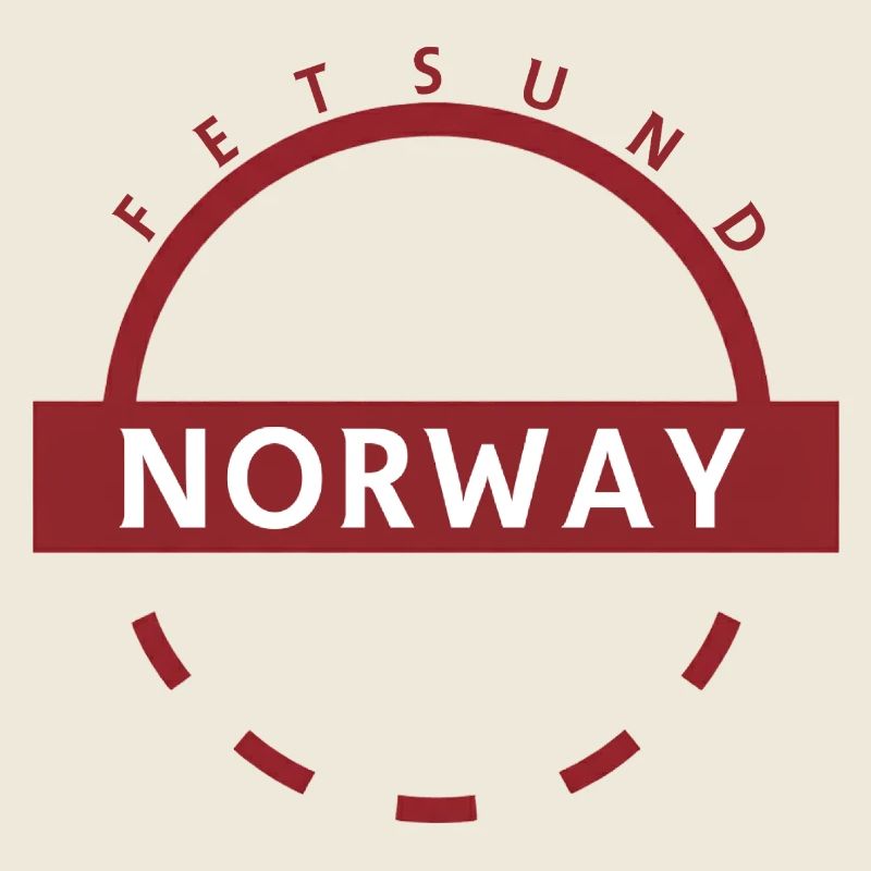 Norwegen Rundes Emblem mit Ländername