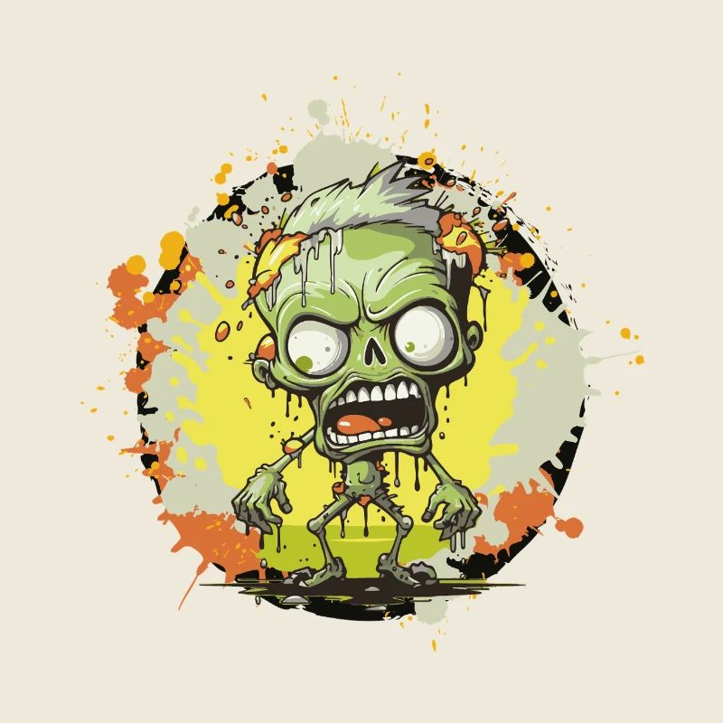  Zombie Splatter Cartoon