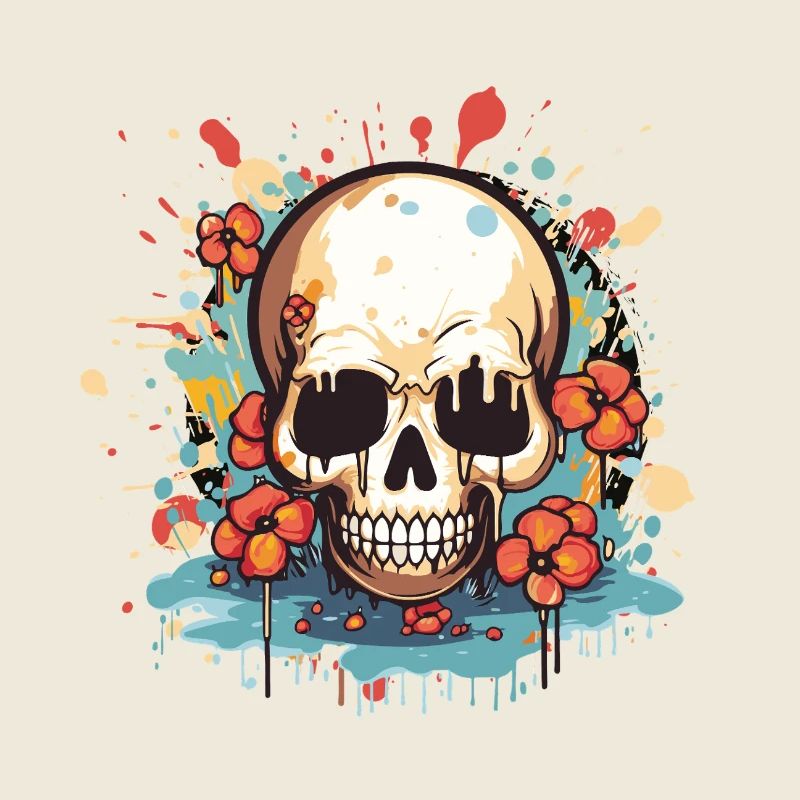 Blumen-Skull Explosion