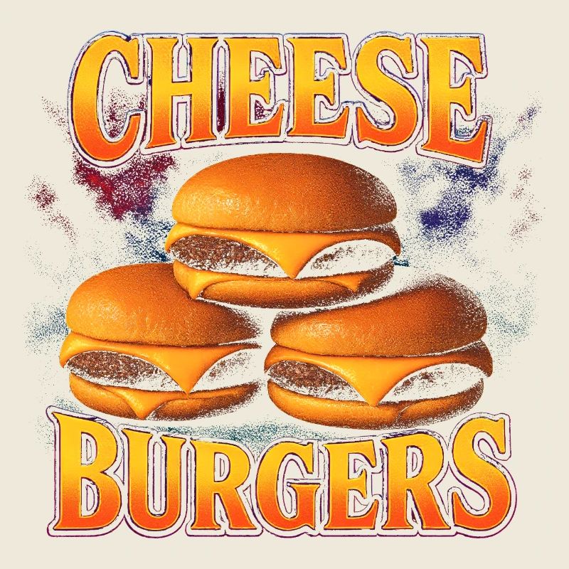 Cheeseburger Nourriture préférée Drôle Bizarre Années 90