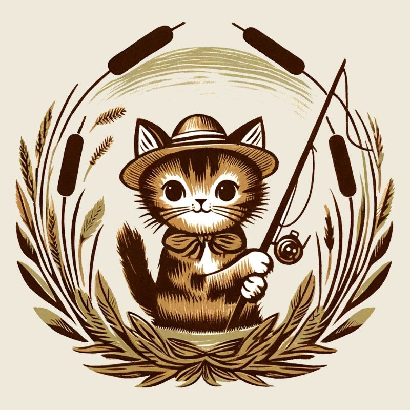 Schnurrbart-Angler-Katze