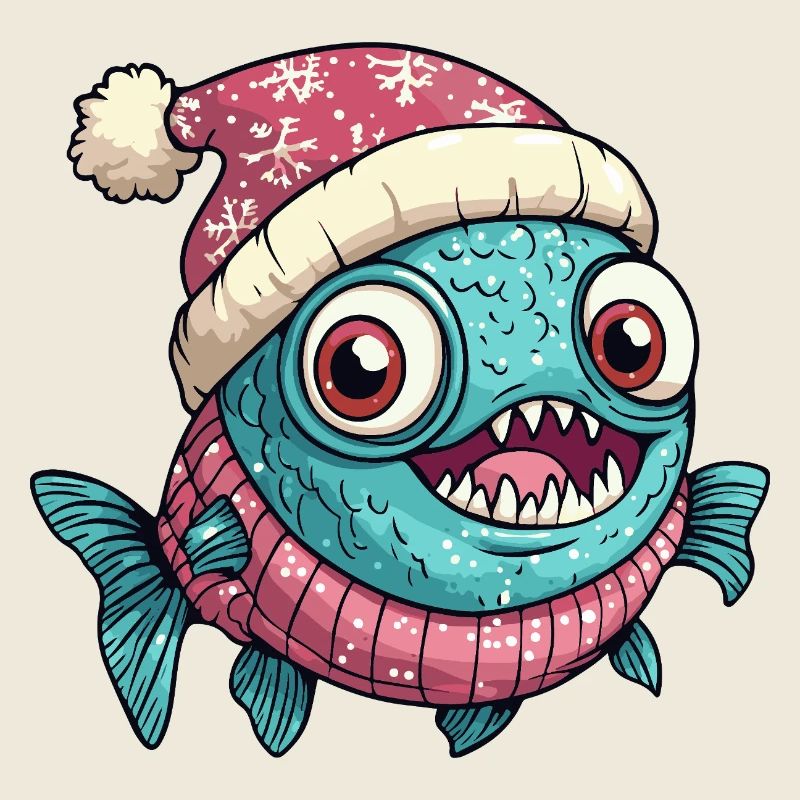 Noël de poisson piranha