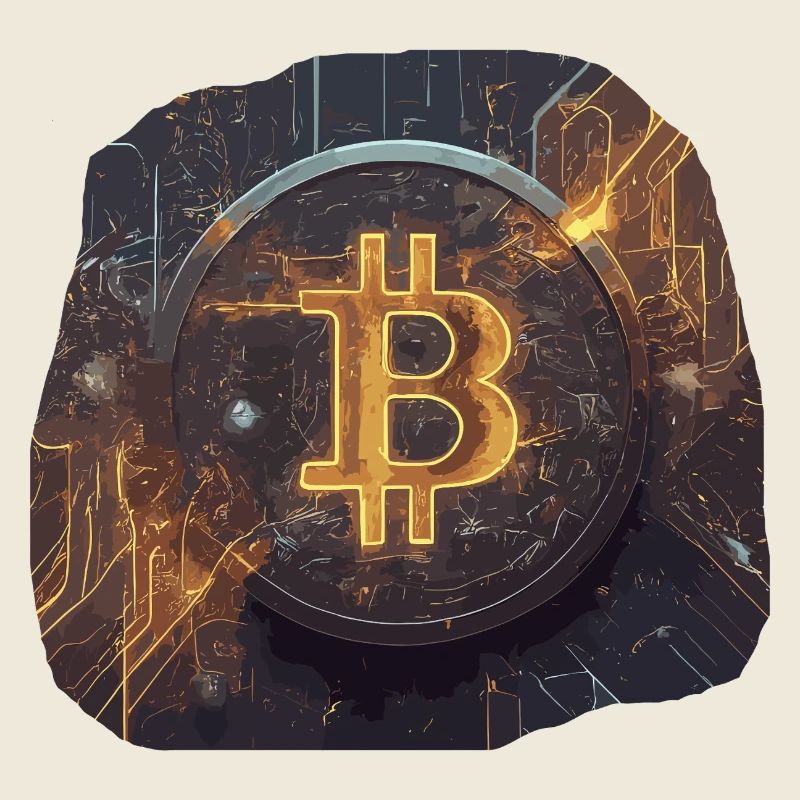 Œuvre d’art Bitcoin lumineuse Crypto