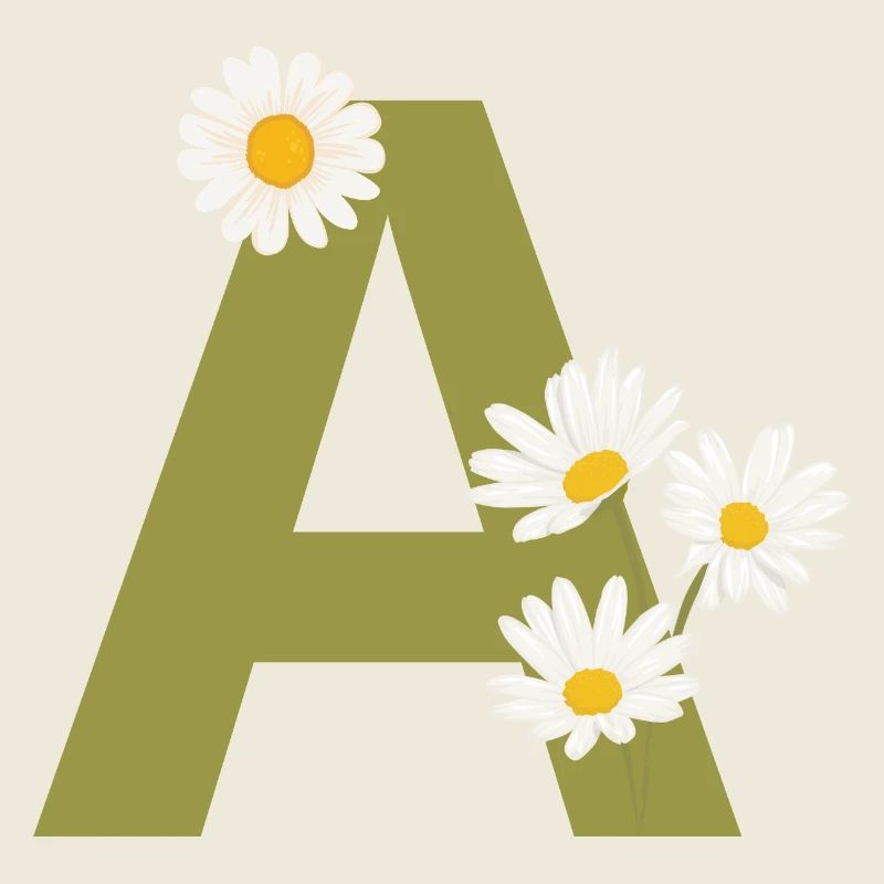 Brief an Green Daisies