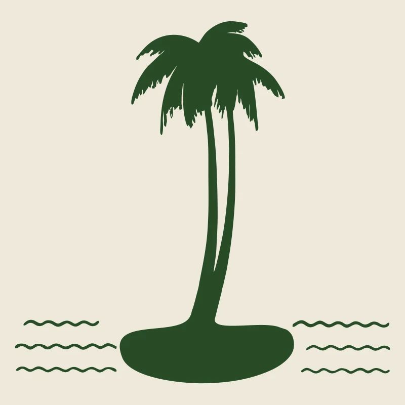 Palmeninsel Silhouette