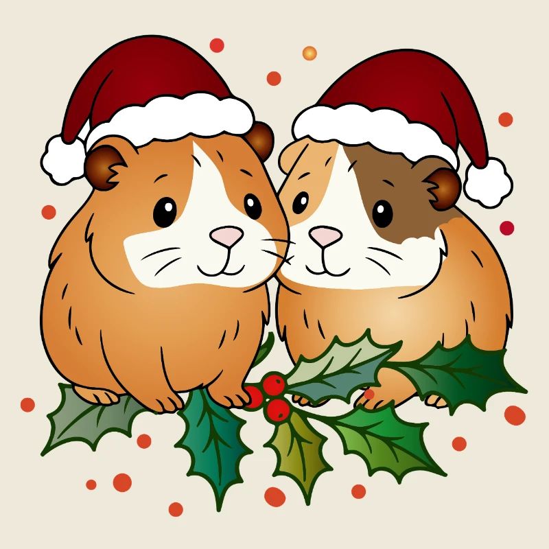 Duo cochon d’Inde moche de Noël