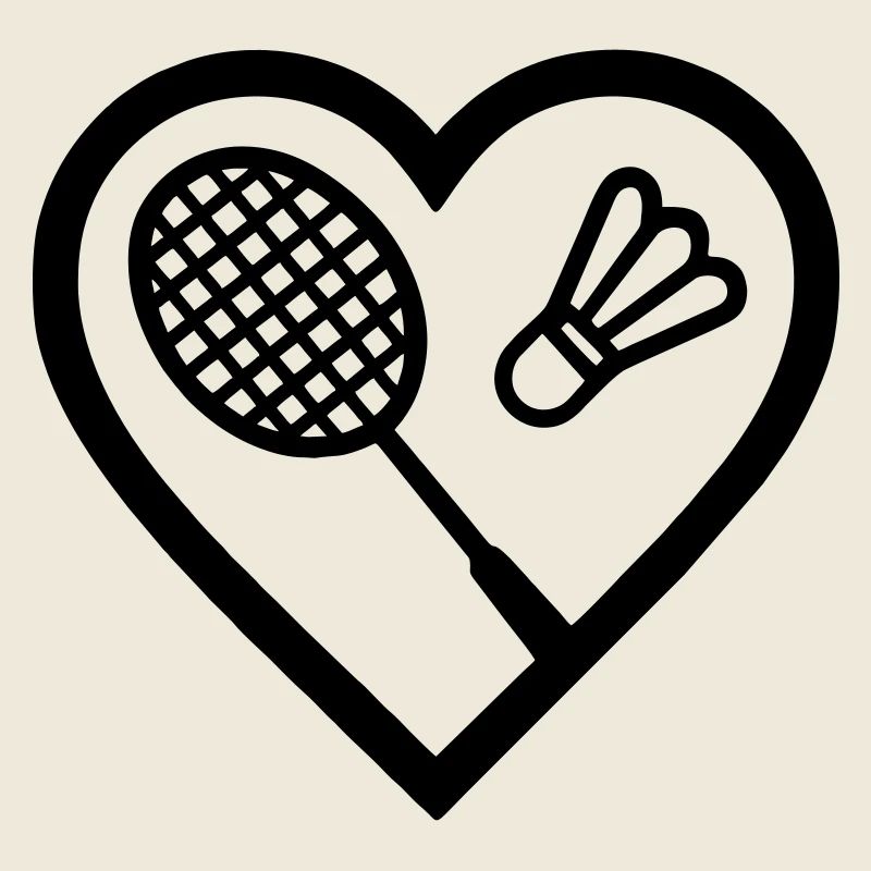 Herz + Badminton – Badminton Leidenschaft