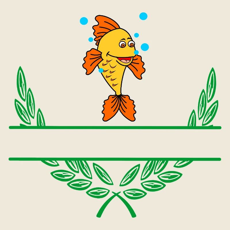 Fish Laurel Wreath with Namespace