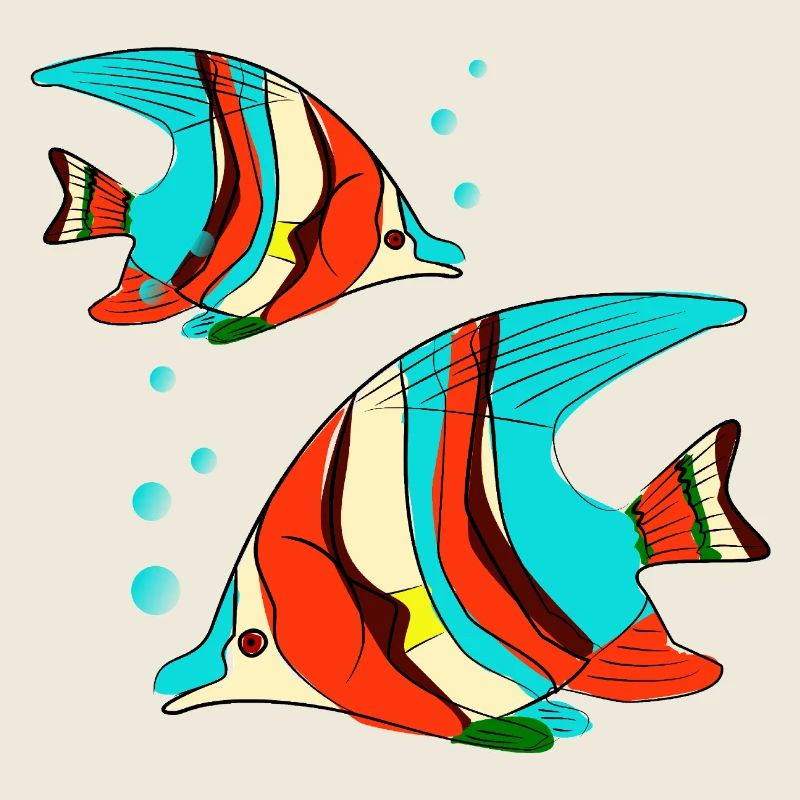 Fische in leuchtenden Farben