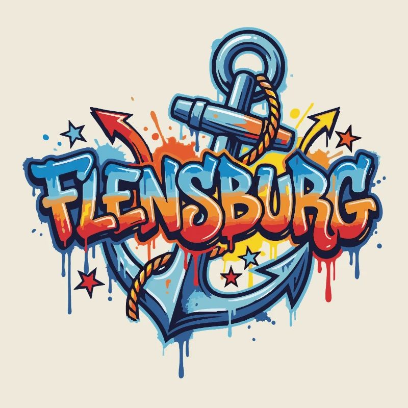Graffiti de Flensburg avec ancre