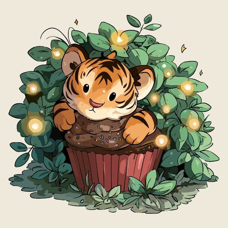 Cupcake câlin dans la jungle