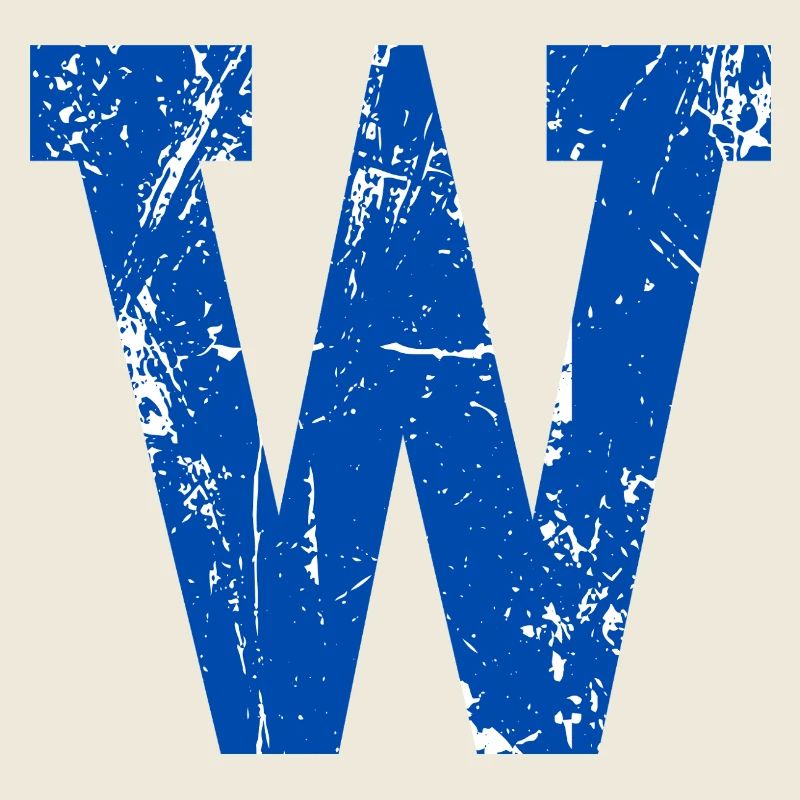 Lettre w sport rétro 