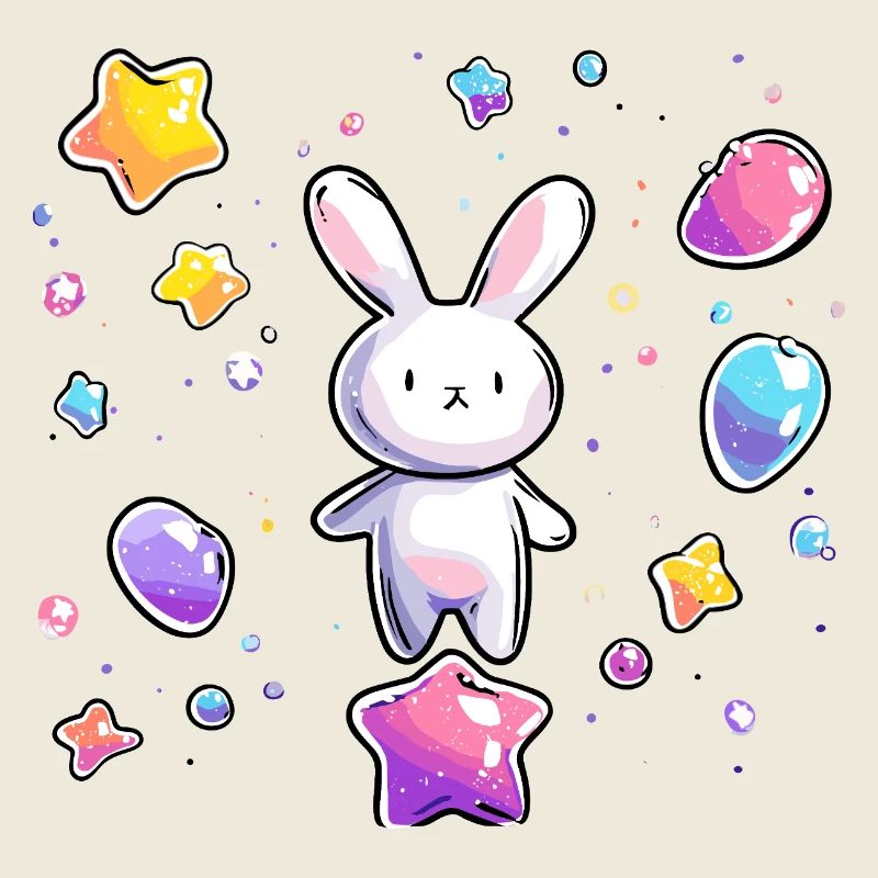 Pastell Bunny Sternenflug