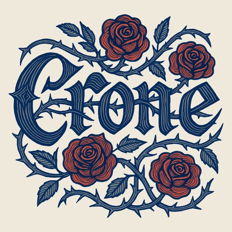 George Roses avec vignes épineuses