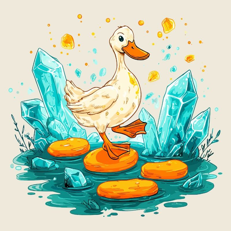 Canard au trésor dans le Royaume de Cristal