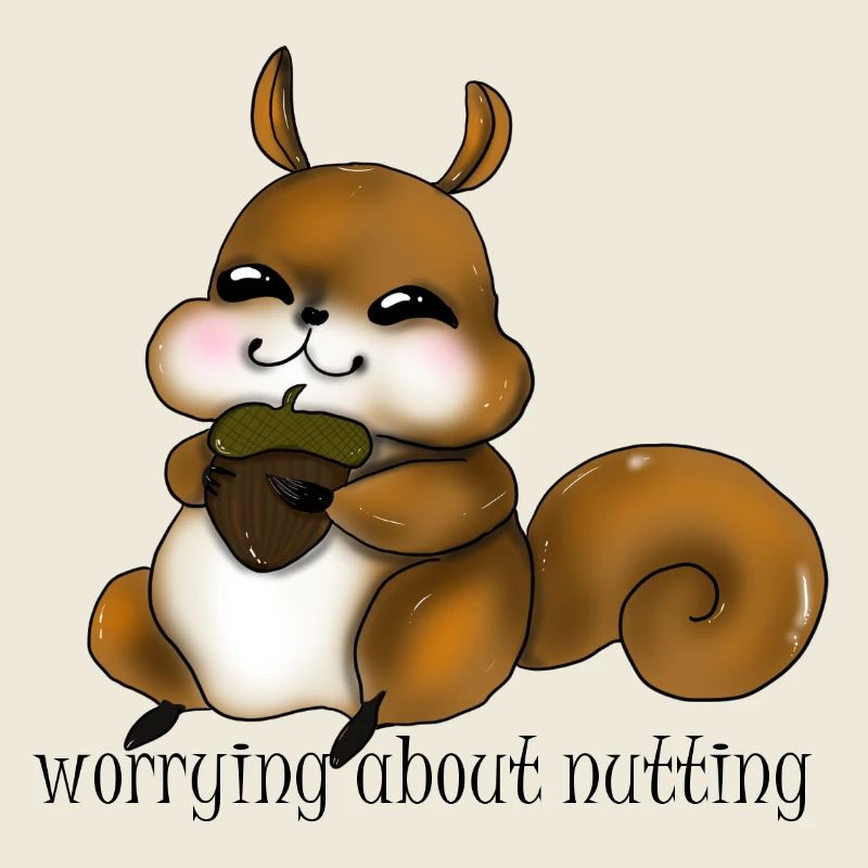 Cuddly squirrel with nut