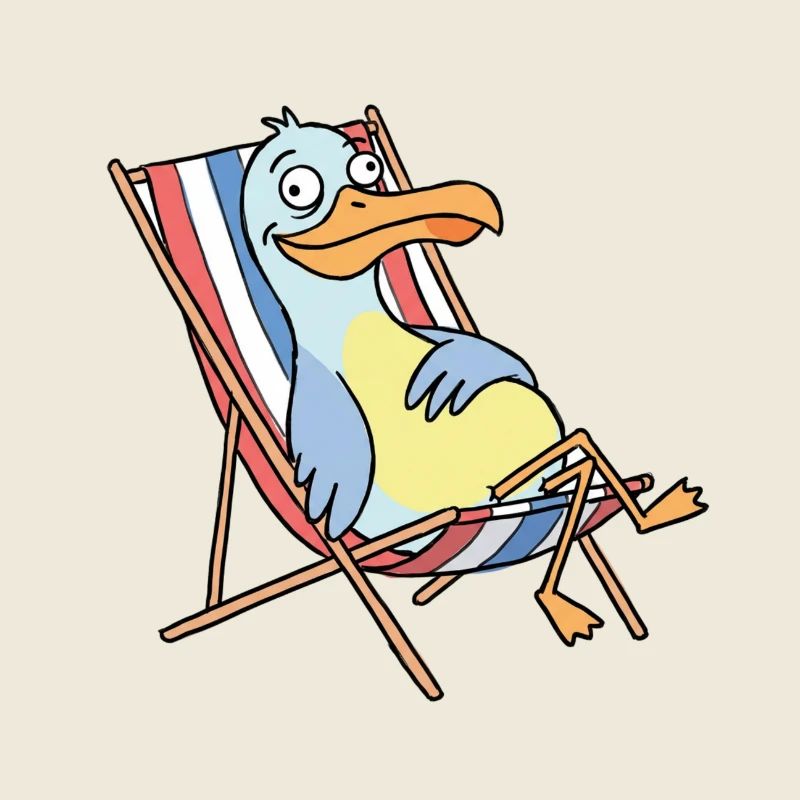 Pélican de plage détendu