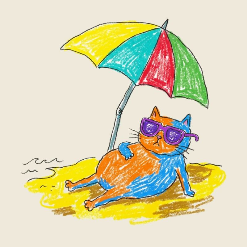Katzen am Strand