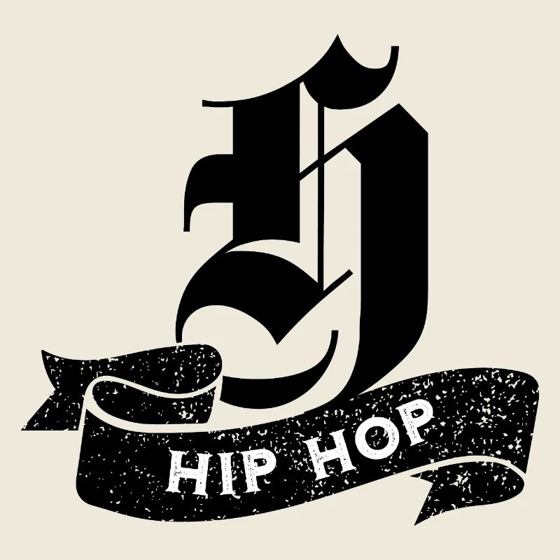 Typographie hip-hop sur le noir