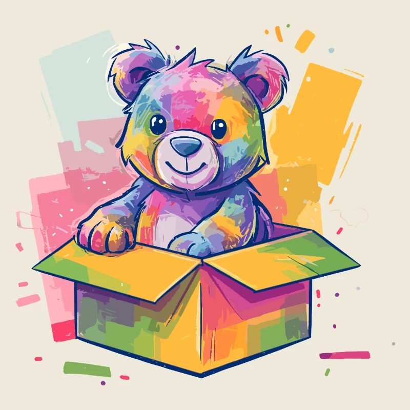 Rainbow Bear in a Box
