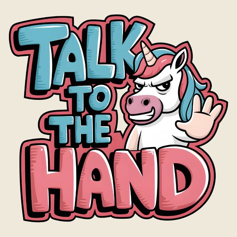 Einhorn Comic - Talk to the Hand 