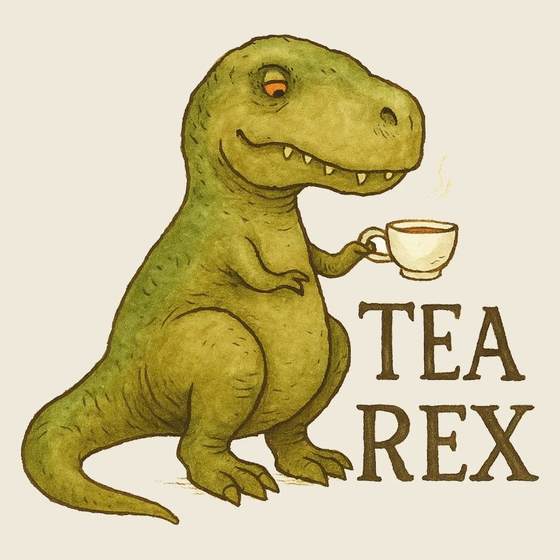 Tea Rex: Aquarell Dino Tea Time